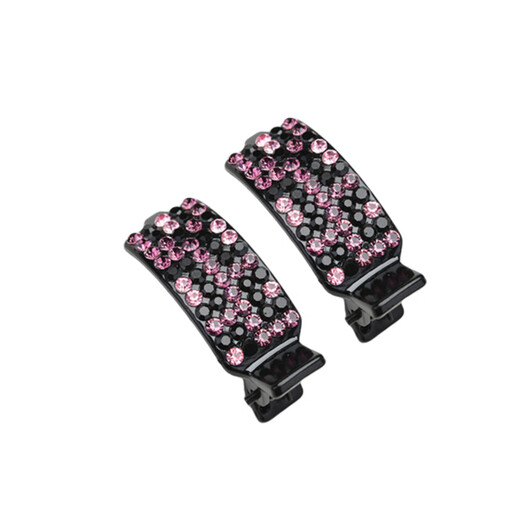 Zhuo Keke bangs side clip Korean rhinestone high-end purple broken hair seamless hairpin duckbill clip 2025 new style Violet 2 pieces