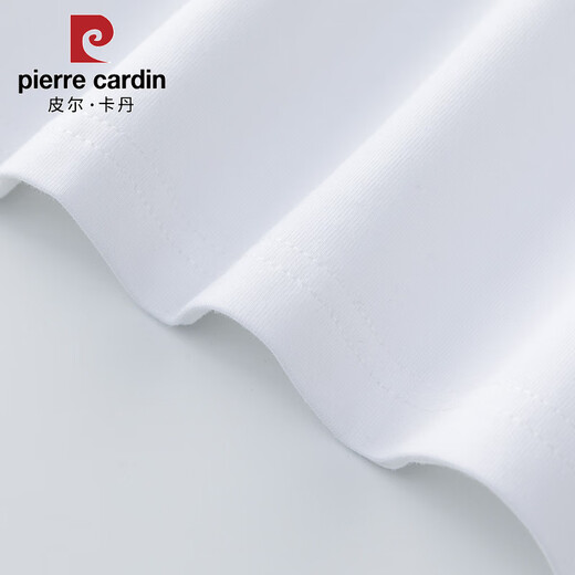 Pier Cardin pure cotton Chinese style white T-shirt for women, short sleeves loose simple and versatile ink printing summer 2025 new top trend 6193 leather powder short sleeve M (recommended 80-105 Jin [Jin equals 0.5 kg])