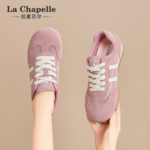 
La Chapelle women's shoes 25 years new women's shoes mesh breathable board shoes casual versatile women's shoes training shoes not smelly feet lightweight women's shoes pink XXE6628-2 36