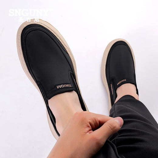 Snguny Light Light Luxury Brand Casual Shoes Men's 2025 Spring and Summer New Canvas Shoes Being Men's Boldable Spare Shoes One-Foot Foot Cover 41 (255 mm)