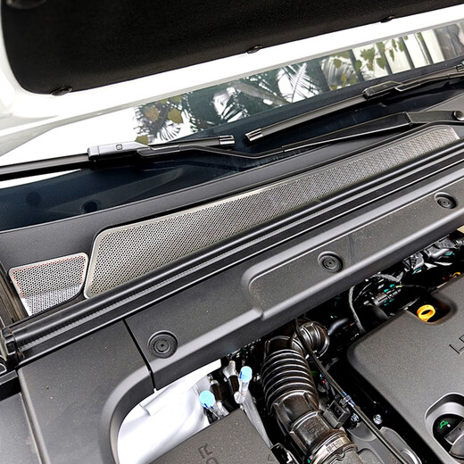 Yusenyi is suitable for Leapmoon C10/C16 hood air inlet protective cover, front hood water channel anti-clogging car, Leapmoon C16 trunk bass cover, silver titanium 1-piece set