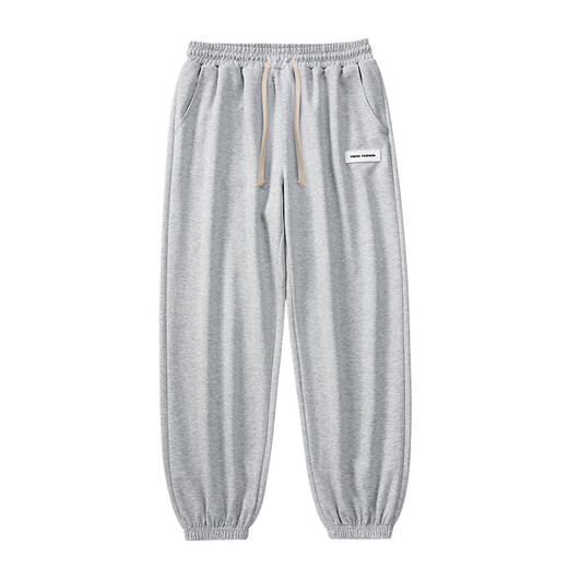 Gtyuwvg400g Super Soft plus Samtsporthosen für Männer 2024 Herbst- und Winter-Gelegenheits-Sporthosen für Männer Hongkong im Stil von 683 Light Grey Plus Velvet L.