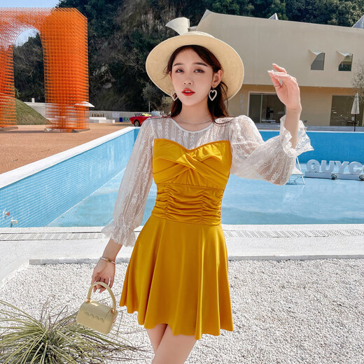 单南卫泳衣女小胸保守遮肚显瘦售完为止低价数量有限游泳池夏季泳装 9905黑色 L