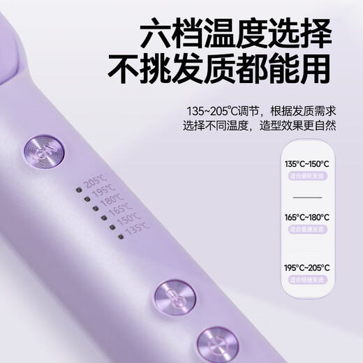 Jindao hair straightening comb with tens of millions of negative ions Yang Chaoyue's same style straight splint for home use to improve frizz and fluffy comb artifact curling wand KD370 purple New Year's gift