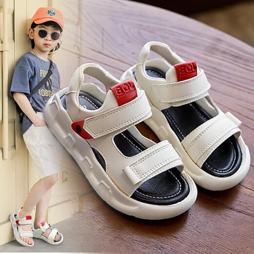 Ziweiqi Summer Sandal de suela suave para niños 13579 Blanco 21 Longitud interna 14 cm