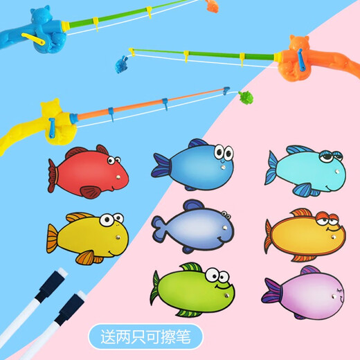 Miaopu Le Fishing Game Детская вытирающая писательская карта грамотности Магнитная рыбалка на начальную школу в классе английская классная комната для обучения в детском саду.