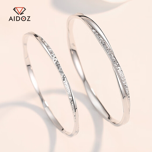 Aido Diamond pt950 platinum smart cross Mobius bracelet for women platinum crushed ice perfect round bracelet in stock inner diameter 54mm weight 18.31 grams thick about 3mm