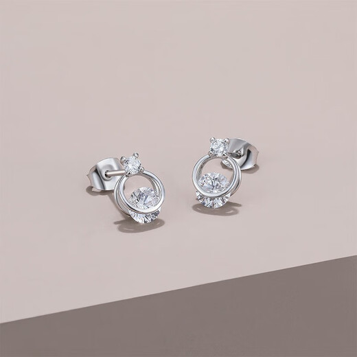 Saturday Fortune (ZLF) S925 silver earrings for women round simple cold style silver earrings earrings a pair of earrings