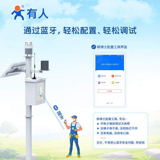 有人物联网小体积口红DTU4Gcat1通信模块免插卡吸盘天线带八年流量USR-DR154-N41