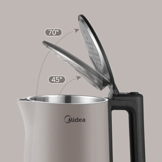 Midea Electric Kettle Hogar de doble capa Anti-scalding Automático Electric Electric Haverla sin costura All-Steel Grado 316 Acero inoxidable Hervir la oficina Botella de la oficina de la oficina de la altura del hervidor 1.5L Capacidad MK-SEK1503
