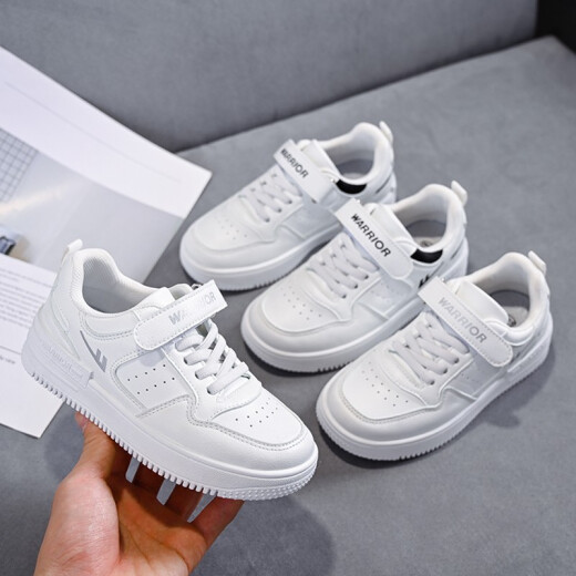 Pull back children's shoes children's sneakers 2024 spring new boys' sports shoes girls students versatile casual breathable shoes white white-011031 code