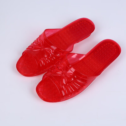 Yunyouli (yunyouli) summer women's crystal sandals comfortable flat heel PVC slippers 1478 brown 36