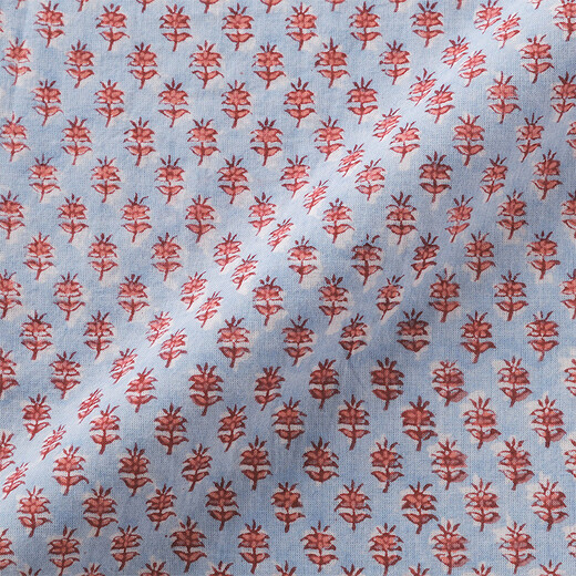 无印良品（MUJI）女式 雕版印染 吊带连衣裙女装裙子长裙夏季25年纯棉BC2LRA5S 红色图案 S (155/80A)