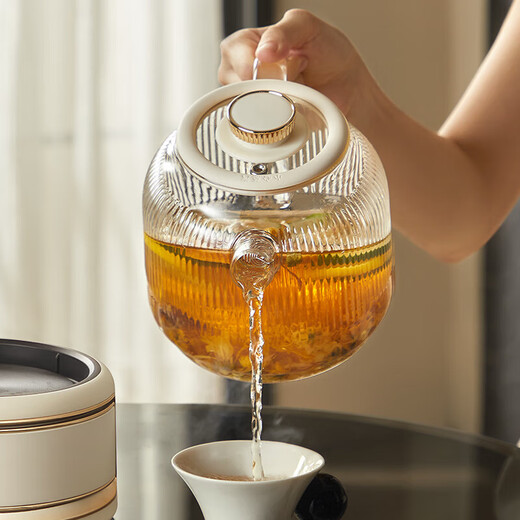 OIDIRE (Oudian) health pot all-glass flower teapot teapot kettle constant temperature electric kettle tea maker 0 glue multi-function menu 1L ODI-HC07 stew pot