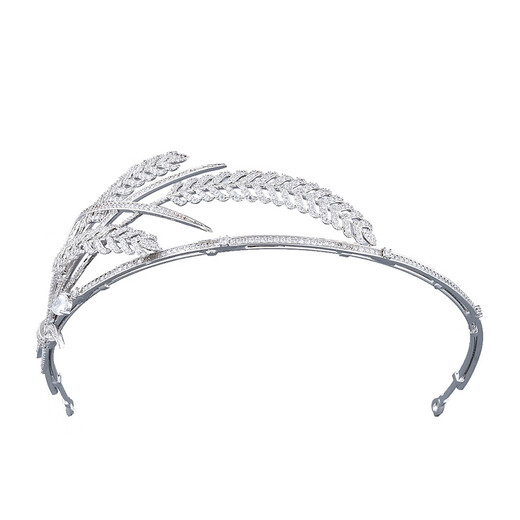Zhien Bride Crown Hair Accessories Exquisite Zircon Crown European and American Palace Jewelry Headdress Wedding Dress Accessories Creative Jewelry High-end All Zircon Crown
