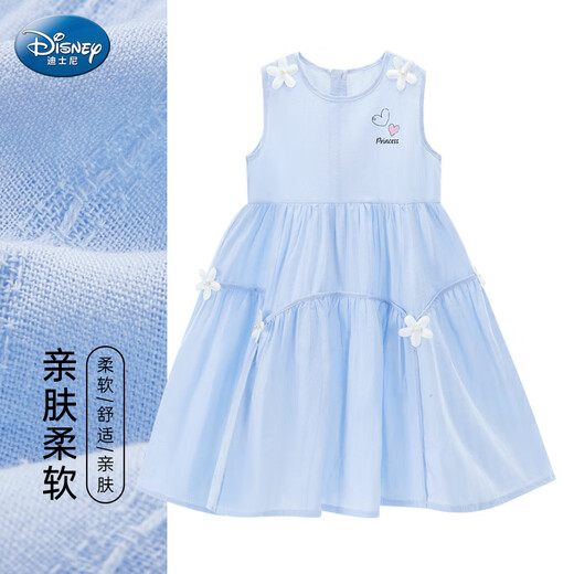 Disney girls skirt summer 2025 new girl princess skirt girls floral dress dress PBZPL3034 blue 130