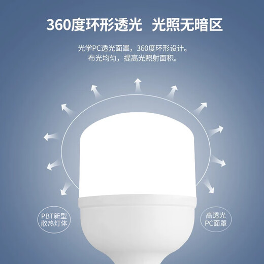 Philips (PHILIPS) led energy-saving light bulb ultra-bright lighting factory high-power bulb e27 screw bulb 24w-white light 6500K 1 piece