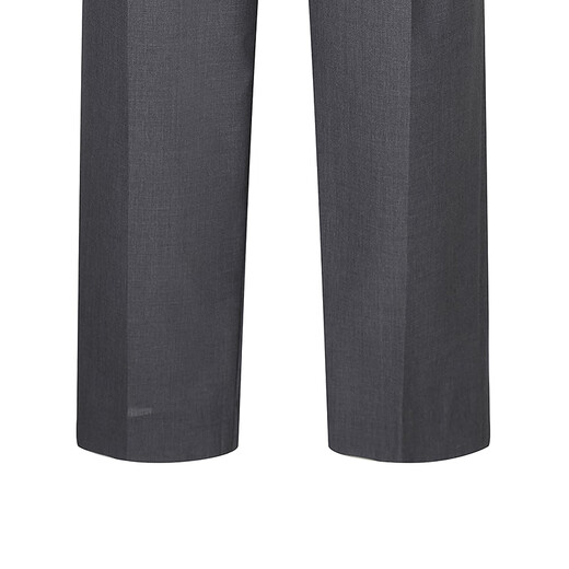 LESS [Same Model in Shopping Mall] 2025 Summer New Wool Casual Straight Cropped Pants Women 2P4E13660 011 Carbon Black XS