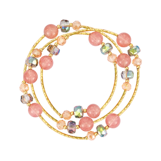 
AJIDOU Ajidou Bracelet Women's Strawberry Crystal Beads Birthday Gift Valentine's Day Gift Girlfriend Wife Fashion Jewelry