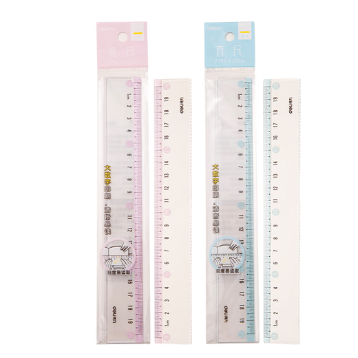 
Deli Fashion Color Series Ruler 20CM PS Material Clear Scale High Transparency and Wear Resistance V756 Random Color