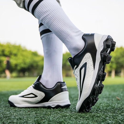 
Kelic baseball shoes professional breathable sports shoes glue nail grip anti-slip training shoes for men and women youth competitions 6108 white and black 41