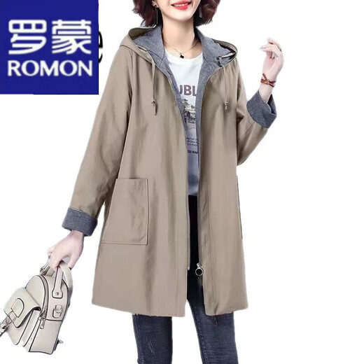 Romon (Romon) Luxurant luxe de grande taille pour femmes de grande taille pour femmes de grande taille de la femme et des vêtements de printemps et d'automne de la mère de la mère de l'âge moyen de l'âge moyen de l'âge de l'âge de l'âge moyen