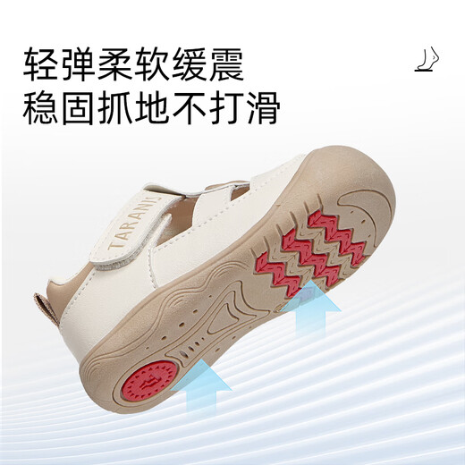 Tylanis summer sandals soft sole baby shoes breathable newborn baby shoes non-slip key shoes white/apricot color 17
