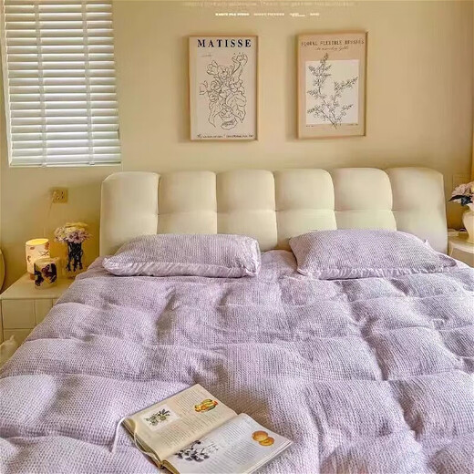 Disney Puff -Bett Cat Cat Fleece Tuch 1,8 m 2 m Doppelwolkenbett einfache Aufbewahrung Hauptbett 671# Bett + 5d Lavendelmatratze 1,8*2,0 m Rahmen [15 cm stille Bettbrett]