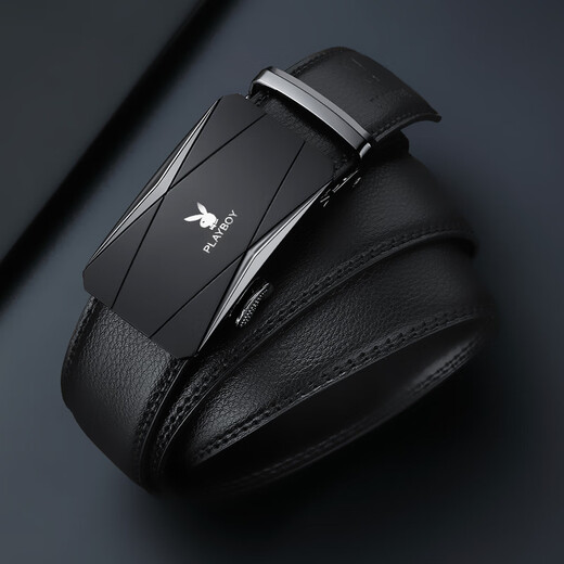
Playboy (PLAYBOY) Men's belt genuine leather automatic buckle pure cowhide business casual belt belt belt store style 14110cm