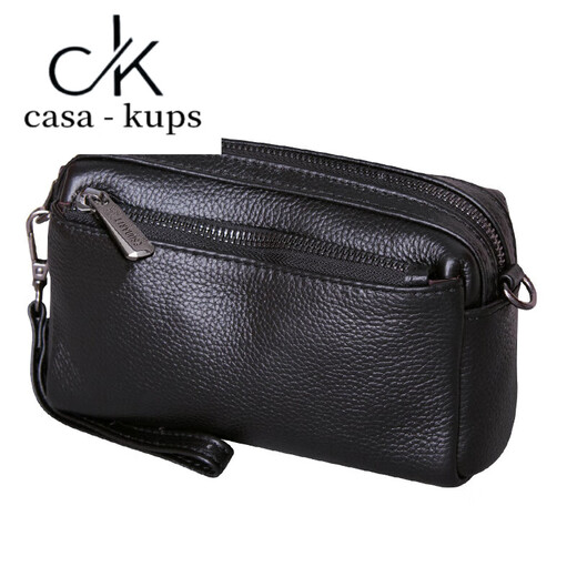 Casa-Kupsck pour femmes pour femmes à la mode et polyvalente Sac à bandoulière Crossbody Sac pour femmes Téléphone mobile Small Sac Soft Cow Hide Crochet Trend Black Small Style