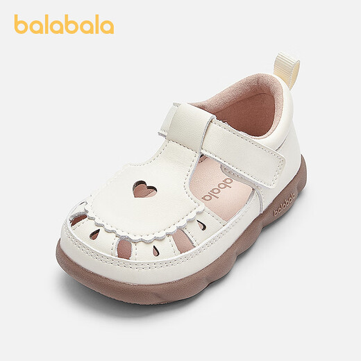 Balabala baby shoes non-slip girls princess shoes 2025 summer new shoes off-white 10301 17 170mm
