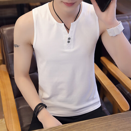Aoxuanjue Vest Men's Summer New Style Men's Men's Randeveless Vest Casual Madeny V-образная толстовка T Top Black XL Mens предлагает 115-130JIN [Джин равняется 0,5 кг]