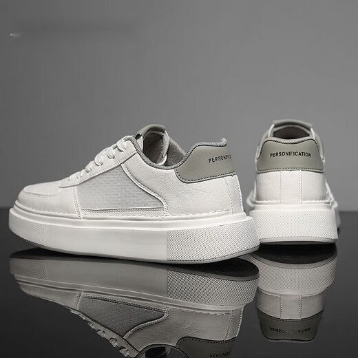 Belle 2025 Summer Hottest Fin Plate Zapatos Pequeños Blancos Sports Versátiles Avisables zapatos para hombres Lace-up Soft Sole Casual Sports 6995-Miguo Verde 40