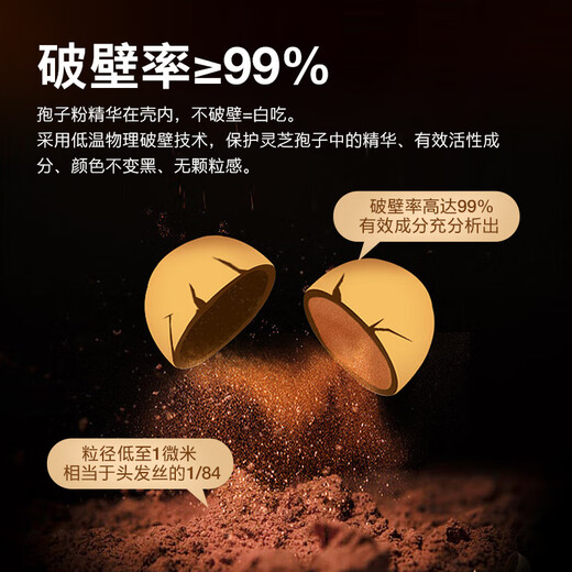 Zhang Taihe Wall Broken Ganoderma Lucidum Spore Powder 100g en conserve peut améliorer l'immunité Blue Cap Health Products Nutritional Products