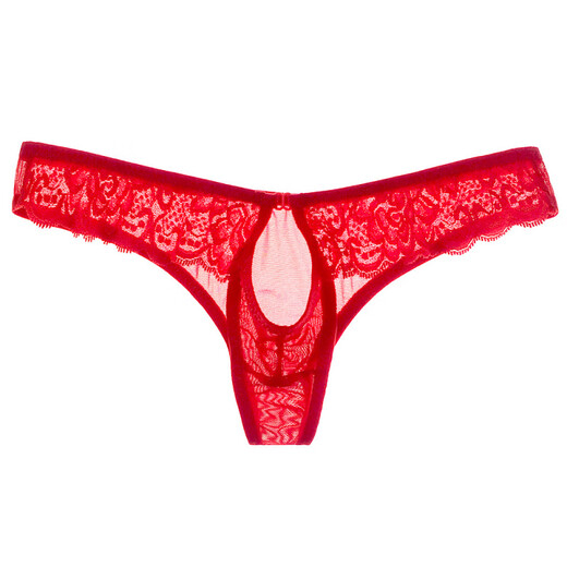 
Feimu Airplane Cup Underwear at Work Wearing Men's Masculine Front Hole U-Ball Cover Bag Large Size Thong Pants Can be Plugable Black Unisize