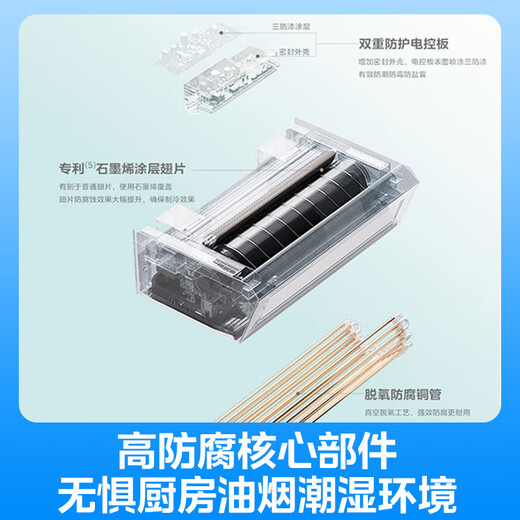 Midea kitchen air conditioner special machine kitchen cool ceiling type small 1.5 HP single cooling inverter hanging machine XD300 polar white