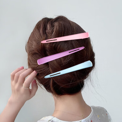 Jiaoxuefei Hairdressing Seamless Long Mouth Clips Duckbill Clips Positioning Clips 6 Hair Clips Hairstyle Styling Positioning Hairpins
