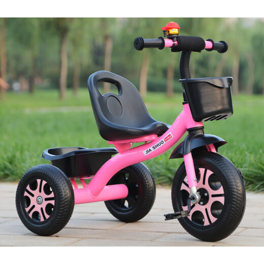 Children's tricycle bicycle 1-3-2-6 years old large children's car baby infant 3-wheel trolley bicycle watermelon red high-end solid wheels