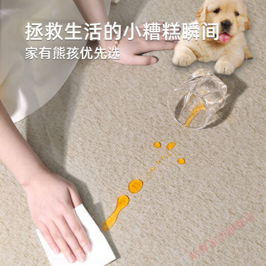 
Hazun irregular living room carpet light luxury new sofa floor mat special-shaped waterproof and care-free wipeable mat Yumeng-13657 200*300cm [no tilt edge