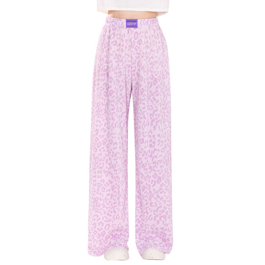 Yoyo One (Yoyo One) Pantalones de verano de niñas Pantalones delgados de pierna ancha 2025 Niños nuevos niñas grandes niños grandes Summer Summer Seda Mosquito Mosquito Summer 15122 Rosa Purple 170 170cm