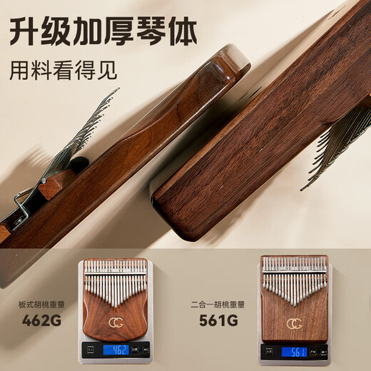 前谷（CEGA）卡林巴拇指琴21音黑胡桃木板式箱式手指琴生日儿童节礼物乐器
