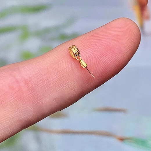 Fat Donglai's same style 18k gold universal discount copper coin small pendant buckle plated diy emerald Buddha Goddess of Mercy Ruyi copper coin discount - silver