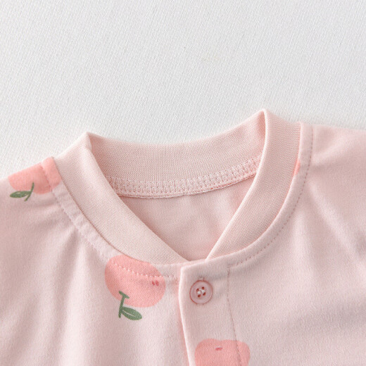 Tongtai Four Seasons 3-24 months infants, boys and girls, pure cotton, comfortable, soft and skin-friendly, long-sleeved folio set TS23J103 pink 90