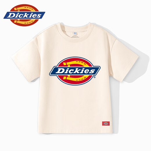 Dickies Kinderkleidung Kinder kurzärmeliges T-Shirt für Sommerjungen reine Baumwolle atmungsaktive halbe Ärmeln Girls Mode College Style Summer Kleid modisch