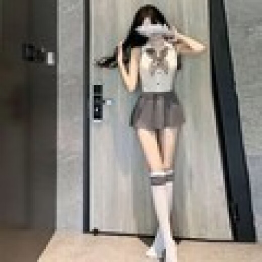 Ye tingxiang sexy monseie pasión hueco uniforme abierta tentación al por mayor 854 negros + medias rayadas tamaño de uniforme