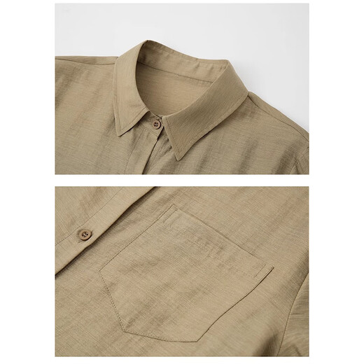 
XAE luxury high-end brand short-sleeved dress for women 2025 summer new POLO collar fashionable casual shirt suit skirt apricot color L [Suggested 115-125Jin [Jin equals 0.5 kg]]