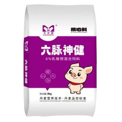 Dainongmeng Feed Liumai Shenjian - Dual-core premix core feed for pigs with second generation anti-diarrhea 1 bag (3kg per bag)