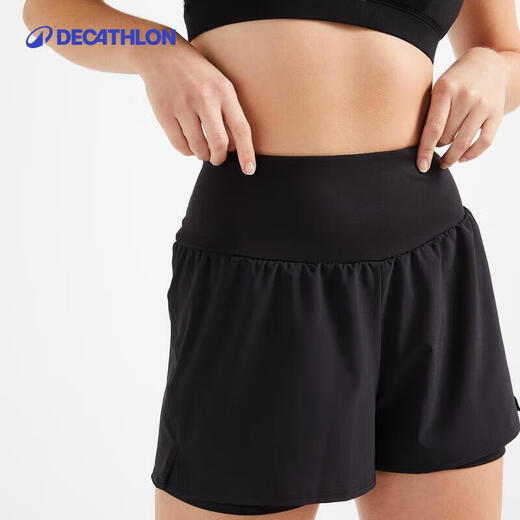 Decathlon sports shorts for women summer yoga pants WSDP quick-drying basic style-energy black S 4479829