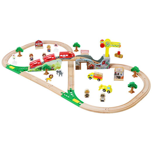 Edwone70p Beech Train Train Car Toys's Toys Small Train Train Train Toys Wooden Toys 80p Mining Adventure + Rangement Bucket
