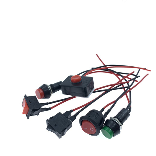 CAR Botón Universal Switch Small Altavoz Matrimonio de altavoces Mistre de luz del automóvil Día del balancín Running Light con alambre de 12v24v JB1047-2P